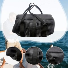 Fishing Jig Bag Padded Handle Mesh Pocket Protective Cover Jigging Lure Bag