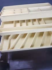 Vintage Old Pal Woodstream Tackle Box PF 3400 3 Trays 2 Removable Trays 16x8x10″