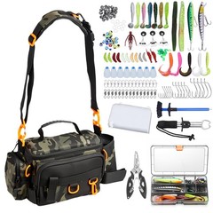 Fishing Tackle Bags with Tackle Box,Waterproof,Padded Shoulder Strap,Gear Sto…