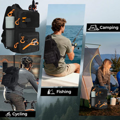 9L X-Pac Tactical Sling Tackle Bag Lightweight Storge Fishing Backpack Utility W