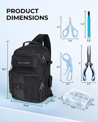 Calamus Gearmaster Sling Tackle Bag Set 3500 Tackle Gear Lures Pliers Scissors
