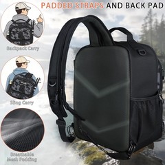 Fishing Backpack with Tackle Boxes & Lures Kit Lightweight 25L Tackle Bag wit…