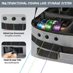 Waterproof Fishing Reel Case with Shockproof Compartments for 12 Reels/24 Spools