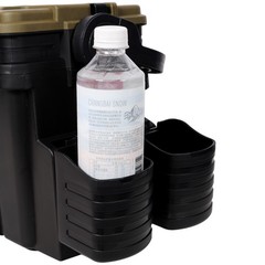 Dual Layer Tackle Box with Rod Cup Holders Army Green