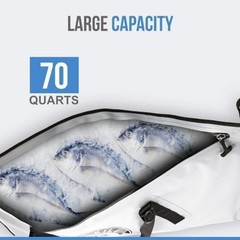 Flat PVC Tarpaulin Insulated Fish Cooler Kill Bag-Waterproof Fishing Cooler Bag
