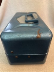 Vintage Old Pal Blue Steel Metal Tackle Box Two Plastic Tray Leves Lititz PA