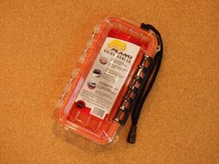 Plano 1450-00 Small Polycarbonate Waterproof Case 9″ x 4.88″ x 3″ Orange/Clear