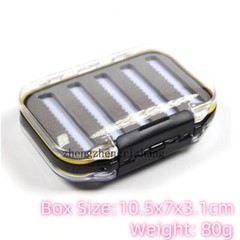 1PCS Two-Sided Fly Fishing Box Waterproof Transparent Lightweight Easy Grip Foam