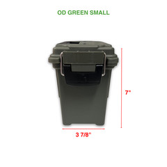 Illuminated Waterproof Dry Box OD Green Ammo Storage Case w/ Light 11.4″x5.1″x7.