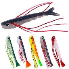 5pcs 2.6g Soft Lures with Lifelike Swimming Action for Bass For Barracuda