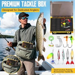 187/343pcs Fishing Accessories Kit, Organized Fishing Tackle Box with Tackle Inc