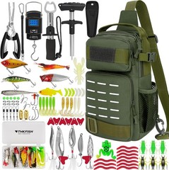 85Pc Fishing Tackle Kit Backpack Set Tackle Boxes Lures Pliers Fishing Gear Tool