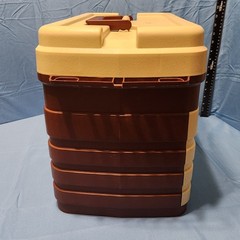 Vintage Plano 758 Large 4 Drawer Tackle Box Tan & Brown Made in USA – NOS