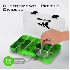 Durable Utility Tackle Box with Removable Dividers, 4-Pack