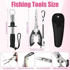 All-in-One Fishing Kit – 414 Pcs Pink Tackle Box with Pliers & Gripper Included