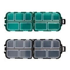 2Pcs Durable Plastic Fishing Tackle Organizer Box Compact Storage Case