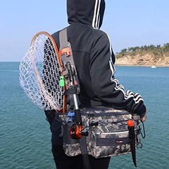 Sling Fishing Tackle Bag – Outdoor Fishing Tackle Storage B：Digital Camouflage