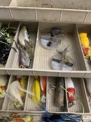 Vtg Plano Model 6300N 3-Tray Tackle Box Loaded Grandpas Tackle Box Over 100 Pcs