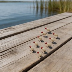 Jiangchui Soft Artificial Maggots Fly Fishing Bait for Trout Bass Crappie