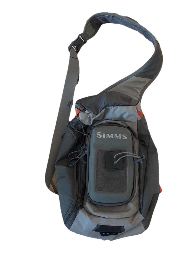 Simms Freestone Shoulder Tactical Fishing Sling Pack Gray EUC
