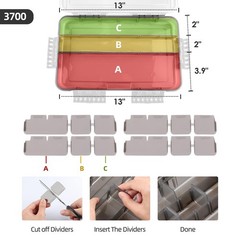Fishing Tackle Box, Waterproof Tray for Jigs Lures, Thicker Floating Tackle U…