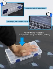 Tackle Box Small Fishing Box Organizer 2 Pack 3500 Tackle Tray Clear Plastic