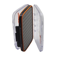 Waterproof Fly Fishing Box Nymphs Streamers Grey Foam Insert 7.3×4.5×1.6 In