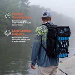Evolution Fishing Drift Tackle Backpack with 6 Trays Heavy Duty