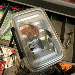 Flambeau Tackle XL 3-Tray Tackle Box, Black/Dark Gray loaded with tackle