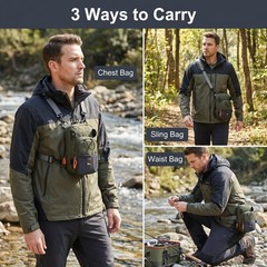 Lightweight Fly Fishing Chest Pack Tackle Storage Pouch Waist Bag Gear Trap