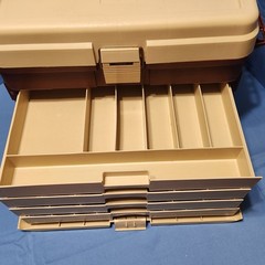 Vintage Plano 758 Large 4 Drawer Tackle Box Tan & Brown Made in USA – NOS