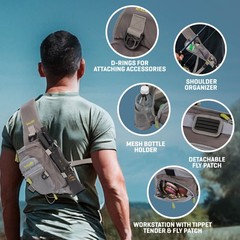 Allen Company Cedar Creek Fly Fishing Sling Pack, Fits up to 4 Boxes