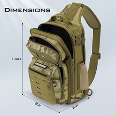 Lightweight Tactical Sling Fishing Backpack – Storage Bag for Gear & Equipment,