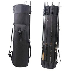 Fishing Rod Bag Holder Fishing Rod Carrier Fishing Pole Travel Case Black