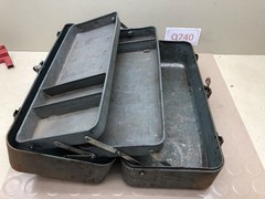 Vintage Metal Fishing Tackle Box Tool Box