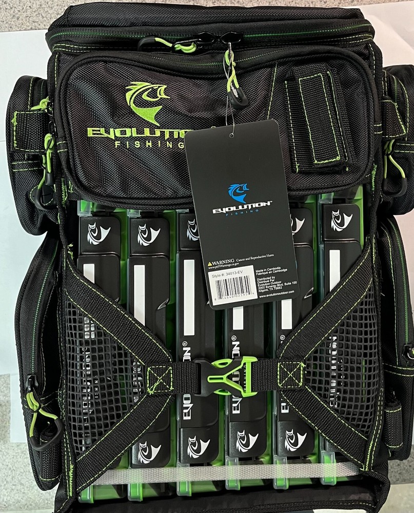Evolution Fishing Drift Series 3700 Tackle Backpack with QuikLatch System *NEW