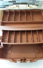 Plano Retro Two Tray Tackle Box 6202 Brown/Tan & 3213 Double Sided Pocket Pak