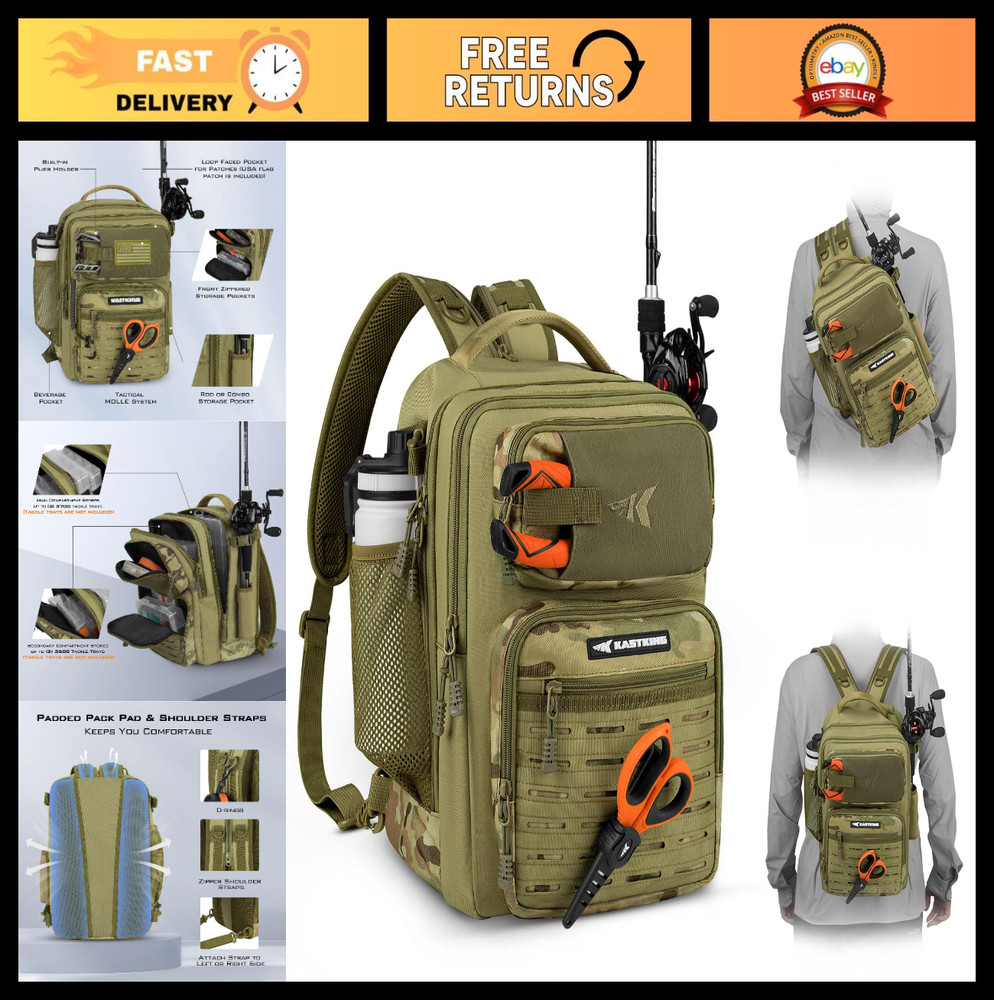 Lightweight Tactical Sling Fishing Backpack – Versatile Storage Bag for Gear & E