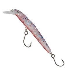 Wobble Minnow Artificial Lure 8.5cm 4 Section with Rattle Beads for Bass