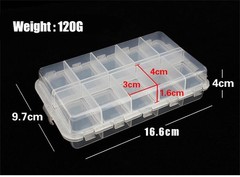 Weihe Mini Fishing Tackle Box Red 10 Compartments for Small Clear Plastic Waterp