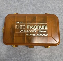 Plano 3213 Mini Magnum Pocket Pak 2 Sided Fishing Tackle Box Plus Some Tackle