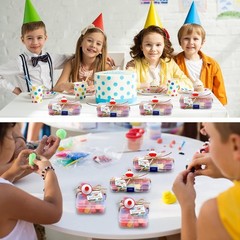 24 Sets Fishing Party Favors Candy Little Tackle Boxes W/ Red White Floater
