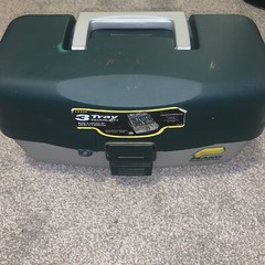 PLANO FISHING TACKLE BOX 5300 Green & Gray 3 TRAY PLASTIC
