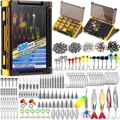 187/343pcs Fishing Accessories Kit, Organized Fishing Tackle Box with Tackle Inc