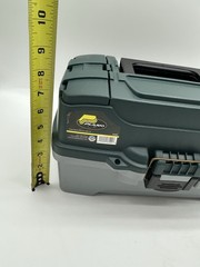 PLANO 2 tray Tacklebox # 6202-78 Hunter Green/Gray Made In Usa