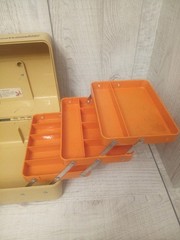 VTG Bass Boss Old Pal Woodstream 6200 Spinner Tackle Box Fishing Storage FISH
