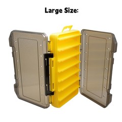 2 Sided Fishing Tackle Box 10 Compartments Large Fishing Lures Bait Storage Box