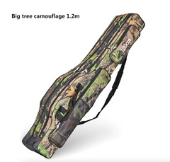 Large Belly Three Layer Double Shoulder Trees Foldable Fishing Bag Green 1.2m