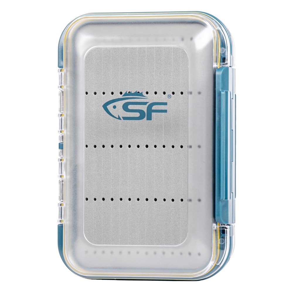 SF Large Waterproof Double-Sided Fly Box with Clear Lid, for Jigs & Flies