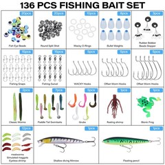 Fishing Tackle Bags with Tackle Box,Waterproof,Padded Shoulder Strap,Gear Sto…